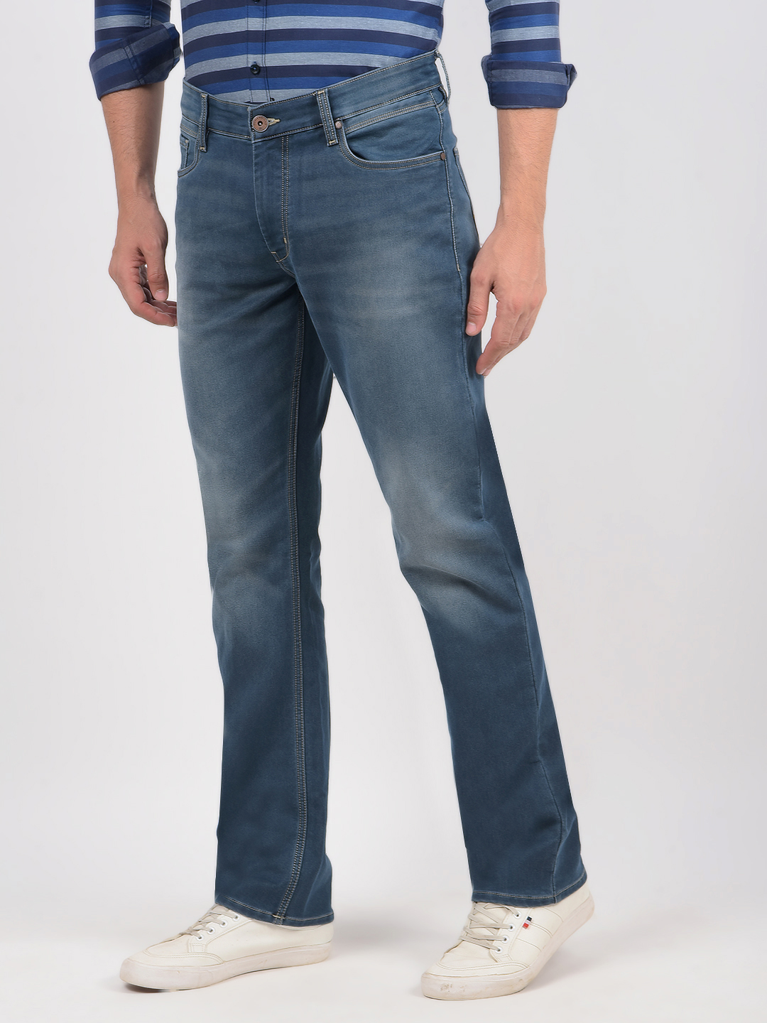 Numero Uno Men Solid Blue Jeans